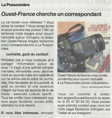 OUEST FRANCE RECHERCHE NOUVEAU CORRESPONDANT